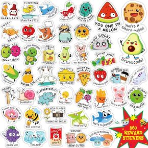 1120 Pcs Punny Reward Stickers for Kids Punny Labels Fun Teacher Stickers for Classroom Students Motivational Stickers Inspiration Positive Accents Cute Encouraging Incentive Stickers for School Chart