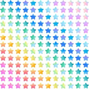 3000 Pcs Star Stickers Mini Watercolor Stickers Small Stars Stickers for Kids Tiny Stickers for Kids Reward Chart Home School Bar DIY and Office Decoration(Multicolor, Star)