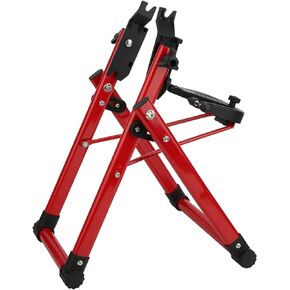 Bicycle Wheel Truing Stand, Aluminium Alloy Red Wheel Truing Stand Home Bike Repair Maintenance Support Tool Accessory
