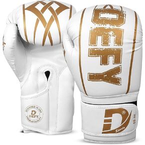 DEFY Boxing Gloves for Men & Women - Premium Quality Synthetic Leather Boxing Gloves for Training - Perfect for Punching Heavy Bags, Sparring, & Fighting Gloves