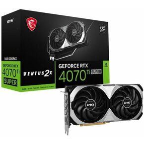 MSI Gaming RTX 4070 Ti Super 16G Ventus 2X White OC Graphics Card (NVIDIA RTX 4070 Ti Super, 256-Bit, Boost Clock: 2655 MHz, 16GB GDRR6X 21 Gbps, HDMI/DP, Ada Lovelace Architecture) in Saudi Arabia