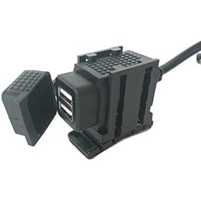 Motorcycle USB Charger - Waterproof Quick Charge Dual Port Phone Power - 12V SAE connector to USB