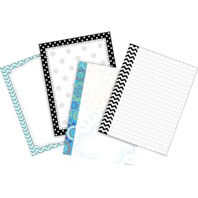 Barker Creek Designer Computer Paper Set, Now We're Stylin', 200 Sheets (50 Each of 4 Designs) of Decorative Printer Paper, Stationery in Set, 8.5" by 11", Home, School and Office Supplies (755)