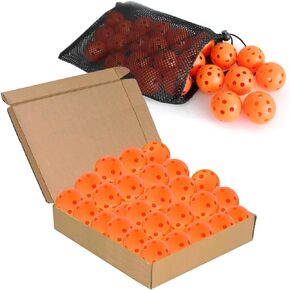 FINGER TEN Golf Practice Balls Plastic Colored Value 12/24/36 Pack, Limited Flight Sports Training Ball for Men Women, Indoor Outdoor Driving Range Backyard Use