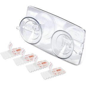 EZ Pass Holder for Windshield, Fits Most US States, Easy to Install and Remove, with Strong Suction Cups & 4pcs Mounting Strips, Black Toll Pass Holder for IPass, FasTrak, SunPass, etc