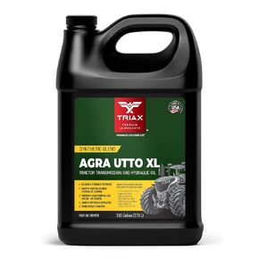 TRIAX Agra UTTO XL Tractor Fluid, Synthetic Blend Tractor Transmission and Hydraulic Oil, 6,000 Hour Life, 50% Less wear, -36 F Pour Point, Replaces All OEM Tractor Fluids (1 Gallon)
