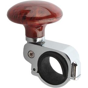 Metal ABS Truck Steering Wheel Suicide Spinner Knob Power Handle Booster Steering Wheel Knob Spinner Accessories Fit for Car (Brown Woodgrain)