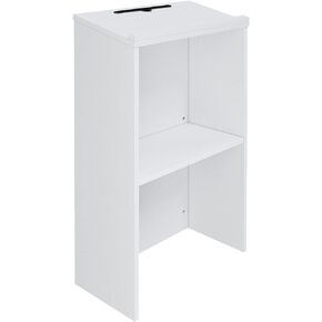 Podium Stand,Wooden Speaking Lectern,Lectern Podium for Classroom,Churches,Auditorium,Meeting Room,Reception Desk of Podium with Adjustable Shelf(Black)