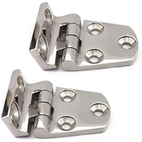 NRC&XRC Heavy Duty Marine Grade 316 Stainless Steel Offset Short Side 2-3/4" x 1-1/2" Casting Hinges (Pair) 3/16" Thinckness for Door, Cabinet of Boat, RVs (Pair)