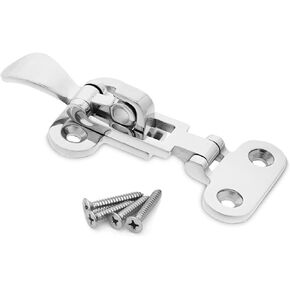 AMYSPORTS Heavy Duty Lockable Latch Stainless Steel Hatch Lockable Latch Marine Boat Anti Rattle Latch Cabinet Yacht Hardware Hasp SUS316