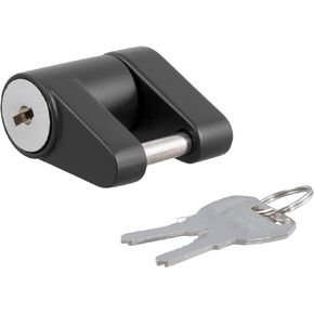 CURT 23521 Black Trailer Tongue Coupler Lock, 1/4-Inch Pin Diameter, Up to 3/4-Inch Span