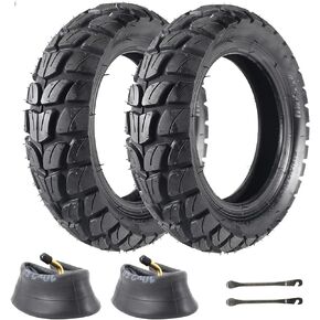 2-pack 255x80 electric scooter tire inner tube,10 inch tire Off Road,10in Electric Scooter Tire with Inner Tube Replacement Thickened Pneumatic Tyres compatible with 80/65-6 10x3.0 Electric Scooter Pa
