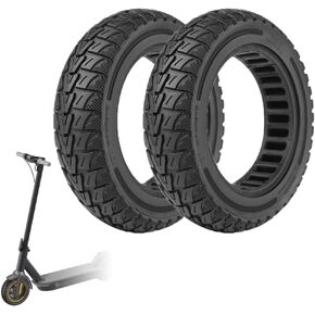 60/70-6.5 Solid Tire 10 Inch 10x2.5 for Segway Ninebot Max G30 G30P G30LP Gotrax G5 G6 Electric Scooters, Puncture-proof, Tubeless Rubber Tires Front or Rear Replacement, 2pc (3 Color)