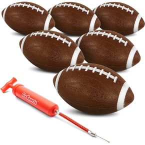 GoSports Xtreme Flight Footballs 6 Pack, 9 Inch Inflatable Footballs
