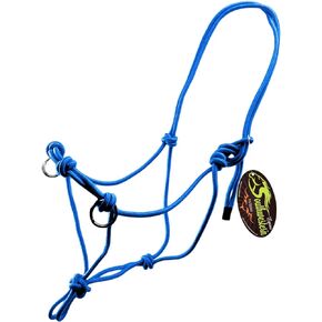 Southwestern Equine Side Pull Rope Halters with Nickle Plated Rings