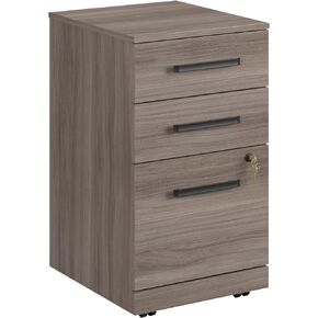 OfficeWorks by Sauder Affirm Mobile File, L: 15.55" x W: 19.45" x H: 28.43", Hudson Elm Finish