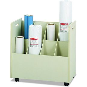 Safco Products 3045 Mobile Roll File, 8 Compartment, Putty