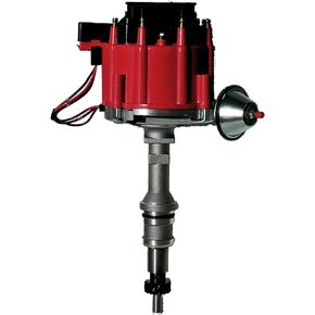 Proform 66983R Vacuum Advance HEI Distributor with Steel Gear and Red Cap for Ford 351 Windsor