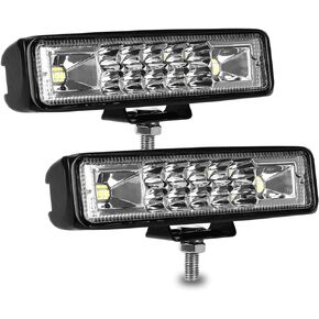 nicerpro 6 Inch Led Pods Light Bar Slim 60W 10000Lm 12V/24V Driving Fog Light Waterproof Combo Flood Spot Lights for Trucks Off Road ATV UTV Golf Cart Trailer 2 Pack