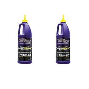Royal Purple 01300 Max Gear Ultra-Tough High Performance Synthetic Gear Oil 75W-90-1 qt (Case of 2)