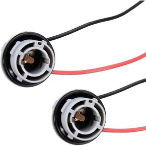 2 Pcs Plastic Bulb Socket Lamp Extension Holder Connector,LED 1156 Bulb Socket Holder, Waterproof Car Turn Signal Tail Stop Rear Brake Light Base Harness Plugs Connectors Pre-Wired Wiring Sockets