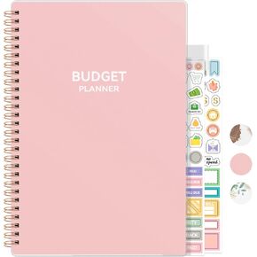 مخطط الميزانية - كتاب مخطط الميزانية الشهرية مع دفتر تعقب النفقات، 7 بوصة × 10 بوصة، منظم مالي غير مؤرخ لمدة 12 شهرًا لإدارة أموالك بفعالية، منظم الفواتير ودفتر الحسابات، أخضر in Kuwait