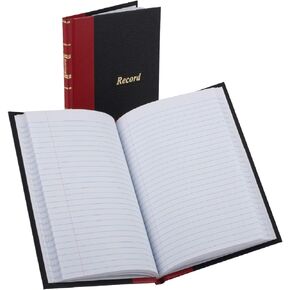 Boorum & Pease 96304 Record/Account Book, Black/Red Cover, 144 Pages, 5 1/4 x 7 7/8