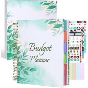 8.5 x 11 inch Large Budget Planner 2024-2025 and Monthly Bill Organizer with Pockets, Financial Planner Organizer Undated Budget Book Expense Tracker with Stickers, Sticky Notes and Gift Box