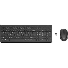 مجموعة لوحة مفاتيح وماوس لاسلكية HP 330 - جهاز استقبال USB لاسلكي 2.4 جيجا هرتز - مفاتيح Chiclet، 12 اختصارًا للوحة المفاتيح - ماوس متعدد الأسطح بدقة 1600 نقطة في البوصة - قفل أرقام LED، قفل القبعات، قفل التمرير (2V9E6AA)