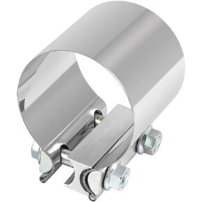 2.0 Inch 2" Butt Joint Exhaust Band Clamp Sleeve Stainless Steel 1
