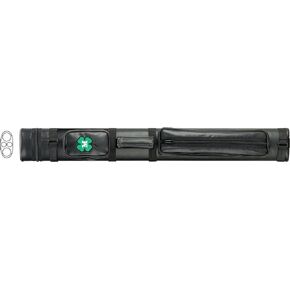 McDermott 2x2 Hard Oval Vinyl Pool/Billiard Cue Case - Black w/Clover