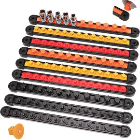 HORUSDY منظم مقبس ABS مكون من 9 قطع، 1/4 بوصة 3/8 بوصة 1/2 بوصة، حوامل مقبس عالية الجودة دوارة 360 درجة in Kuwait