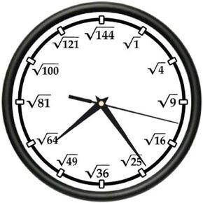 SignMission Square Math Teacher Calculator New, Beagle Wall Clock Dog pet Dogs Puppy Breeder Gift, 1SQUARE Root