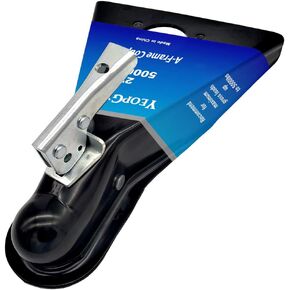 A-Frame Trailer Coupler with 2" Ball Size Capacity 5000lbs Black Trailer Coupler for Towing RV, Boat, Camper Class III