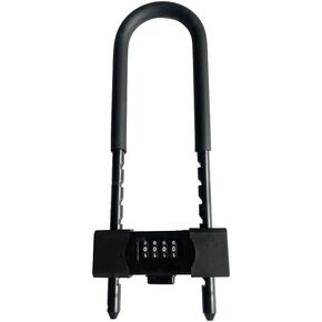 4 Digit Resettable Combination U Lock/D Lock for Bicycles/Glass Door Lock, Motorcycles Metal Fence Gate Anti Theft 14mm Shackle for Heavy Duty Protection Long Gate Padlock