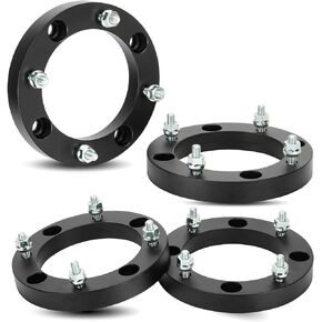 ILONPA 4pcs 4x156 ATV Wheel Spacers w/ 131mm Bore Compatible with Polaris Sportsman Ranger, Kawasaki Lakota, 3/8"-24 Studs 1 inch (25.4mm) Thickness, Not Hubcentric Wheel Adapters