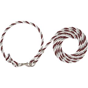 Weaver Leather Livestock Adjustable Poly Neck Rope, Maroon/Gray/White, 10'