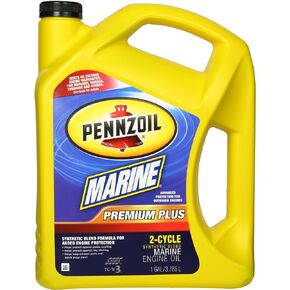 Pennzoil Marine Premium Plus 2-Cycle Synthetic Blend Motor Oil, 1 Gallon (3-Pack)