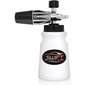 Swift Eco Foam Cannon for Pressure Washer Car Wash Foam Gun Sprayer | ¼ Inch Quick Connect | Extra Thick Snow Foam for Detailing | Holds 1 Liter of Soap!