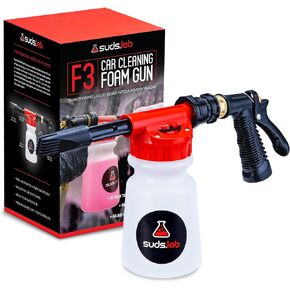 Suds Lab F3 Car Cleaning Foam Gun, Adjustable Foam Nozzle, Connect to Any Garden Hose, Clean Dirt and Dust, Home Car Washing