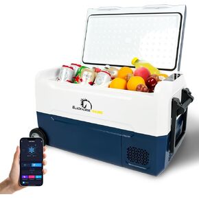 12 Volt Car Refrigerator, 37 Quart(35L) Portable Freezer Car Fridge Large Zone WIFI APP Control, -4℉-68℉ Electric Compressor Cooler 12/24V DC and 100-240V for Outdoor, Camping, Travel, RV, Truck, Home