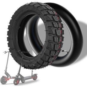 10x3 255x80 80/65-6 Off-road Rubber Outer Tire & Inner Tube Fit for Nanrobot D4+ D5+ D6+/Varla Eagle One/Kaabo Wolf Warrior/Apollo Pro/Kugoo Kirim M4 Pro Electric Scooter,10 inch Snow Tire