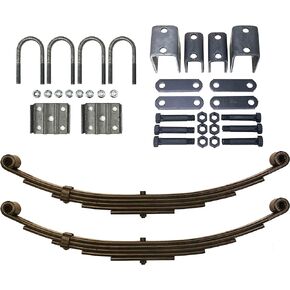 LIBRA 6000# 6K Single Trailer Axle Suspension Kit Leaf Spring/U-Bolt/Hanger Kit