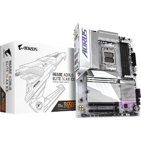 اللوحة الأم GIGABYTE B650E AORUS Elite X AX ICE AM5 LGA 1718 AMD B650 ATX مع ضمان لمدة 5 سنوات، DDR5، 3X M.2، PCIe 5.0، USB 3.2 Gen2X2 Type-C، WiFi 6E، 2.5 جيجابت LAN، Q-Flash Plus، EZ -مزلاج بلس