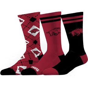 Strideline NCAA Mens Dress Socks- Campus Collection 3 Pack-One Size Fits Most