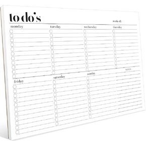 Weekly Planner Pad, Weekly To Do List Notepad, Tear Off Undated Weekly Planner Notepad, A4 Size (8,3" X 11,7"), Premium Thick Paper with Cardboard Back Support, Weekly Desk Planner by Hadigu