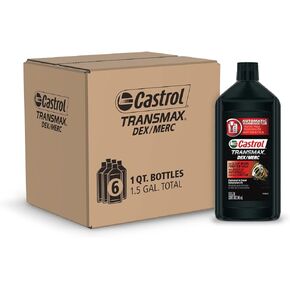 Castrol Transmax DEX/MERC Automatic Transmission Fluid, 1 Quart, Pack of 6