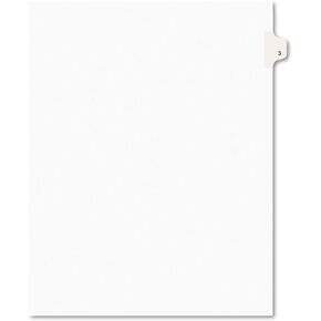 Avery(R) Side Tab Legal Index Exhibit Dividers, Tab Title 3 8 1/2in. x 11in., Pack Of 25 in Kuwait