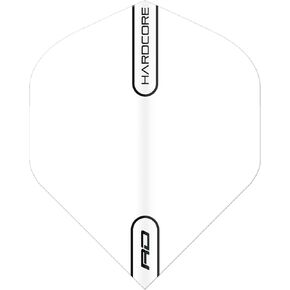 RED DRAGON Hardcore White Extra Thick Standard Dart Flights - 5 Sets Per Pack (15 Dart Flights in Total)
