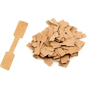 200Pcs Blank Jewelry Sticker Price Tags Labels Jewelry Display Cards Labels Rectangle Shape Sticker Hang Tags, White Kraft Paper